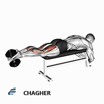 femoral خوابیده با دمبل