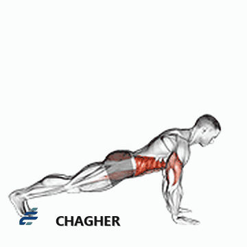 پلانک پهلو push-up تا با وزن بدن