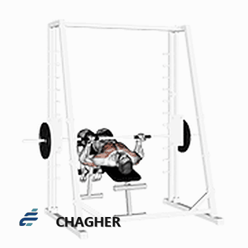 پرس اسمیت دست‌برعکس زیر سینه با دستگاه اسمیت