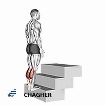 ساق پا روی staircase ایستاده با وزن بدن