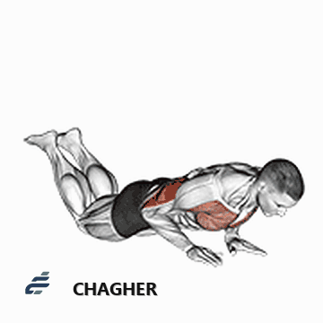 شنا دست‌جمع روی زانوها با وزن بدن