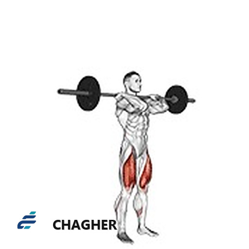اسکوات از جلو clean-grip با هالتر
