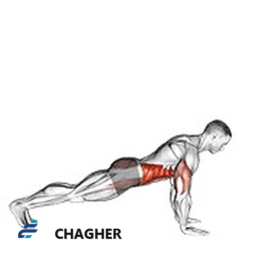 پلانک پهلو push-up تا با وزن بدن