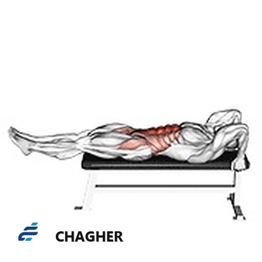 بالا آوردن leg-hip خوابیده با وزن بدن