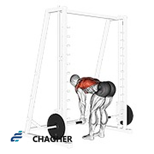 پارویی خم اسمیت دست‌برعکس با دستگاه اسمیت