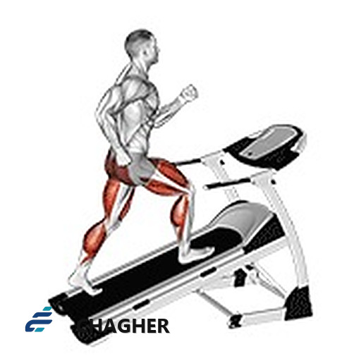 راه‌رونده روی treadmill بالا سینه با دستگاه اهرمی
